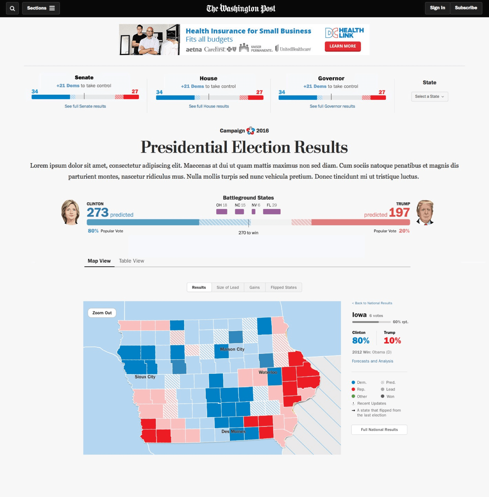 Zoom in on Iowa and its counties