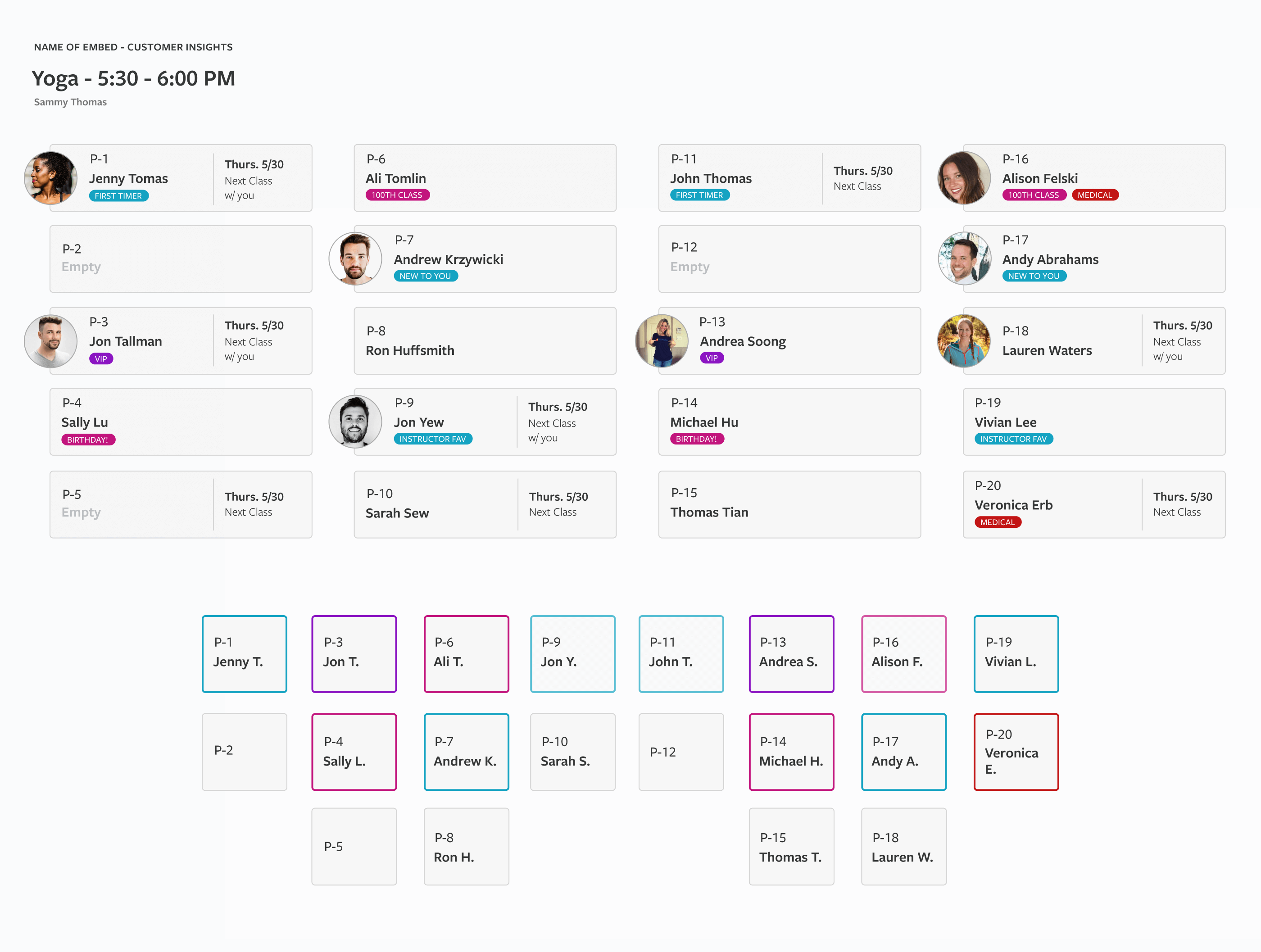 Roster printout with more information